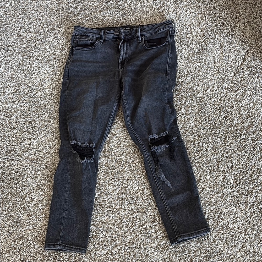 Women's Black Distressed Jeans